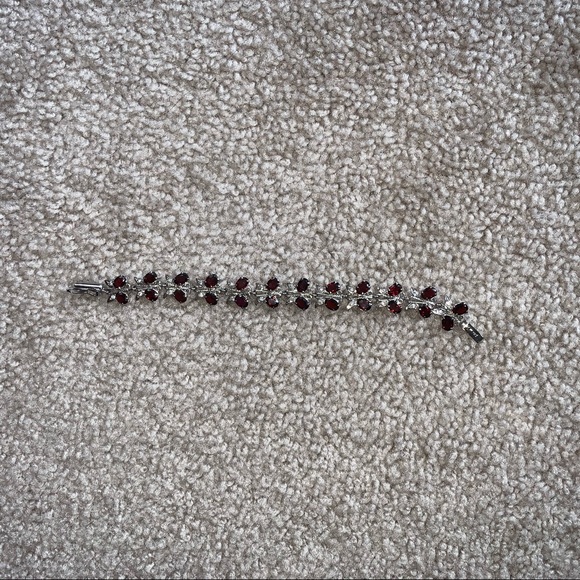 Butterfly garnet bracelet diamond - Picture 4 of 8